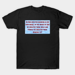 Bible Verse Genesis 1:27 T-Shirt